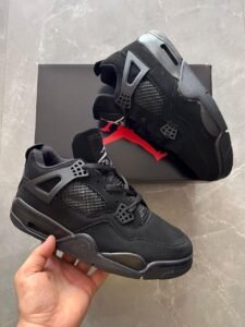 Full Black Retro Branded Sneakers