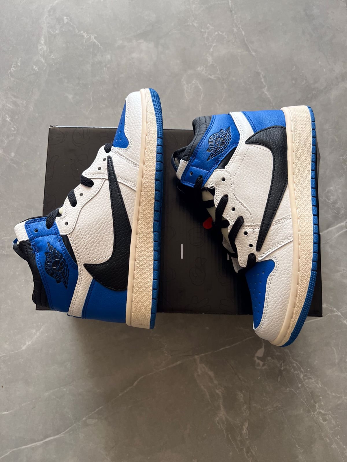 Blue Leather Jack Cactus Sneakers