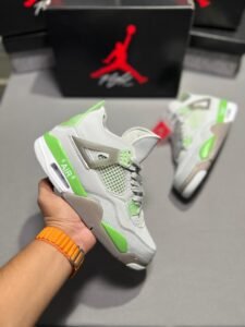 Off White Bean Green Retro 4 Sneakers