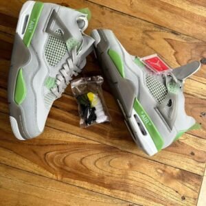 Off White Bean Green Retro 4 Sneakers