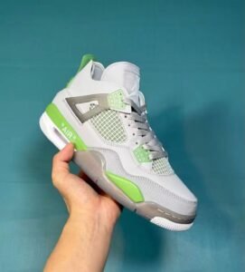 Off White Bean Green Retro 4 Sneakers