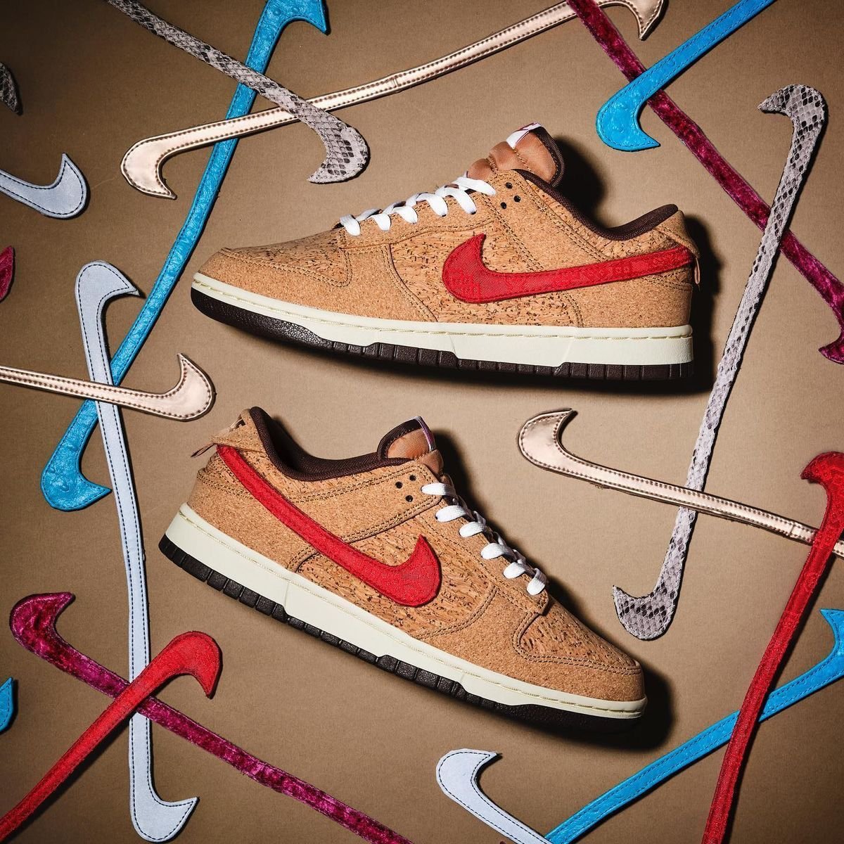 SB Dunk Clot Cork Shoes 6 Color Ticks