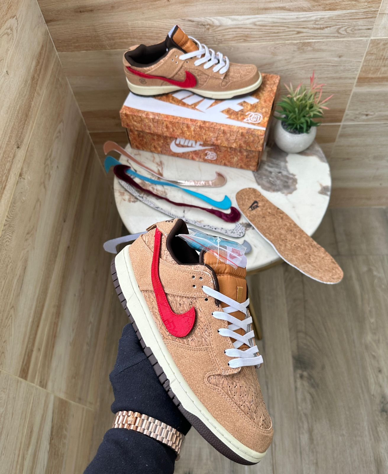 SB Dunk Clot Cork Shoes 6 Color Ticks
