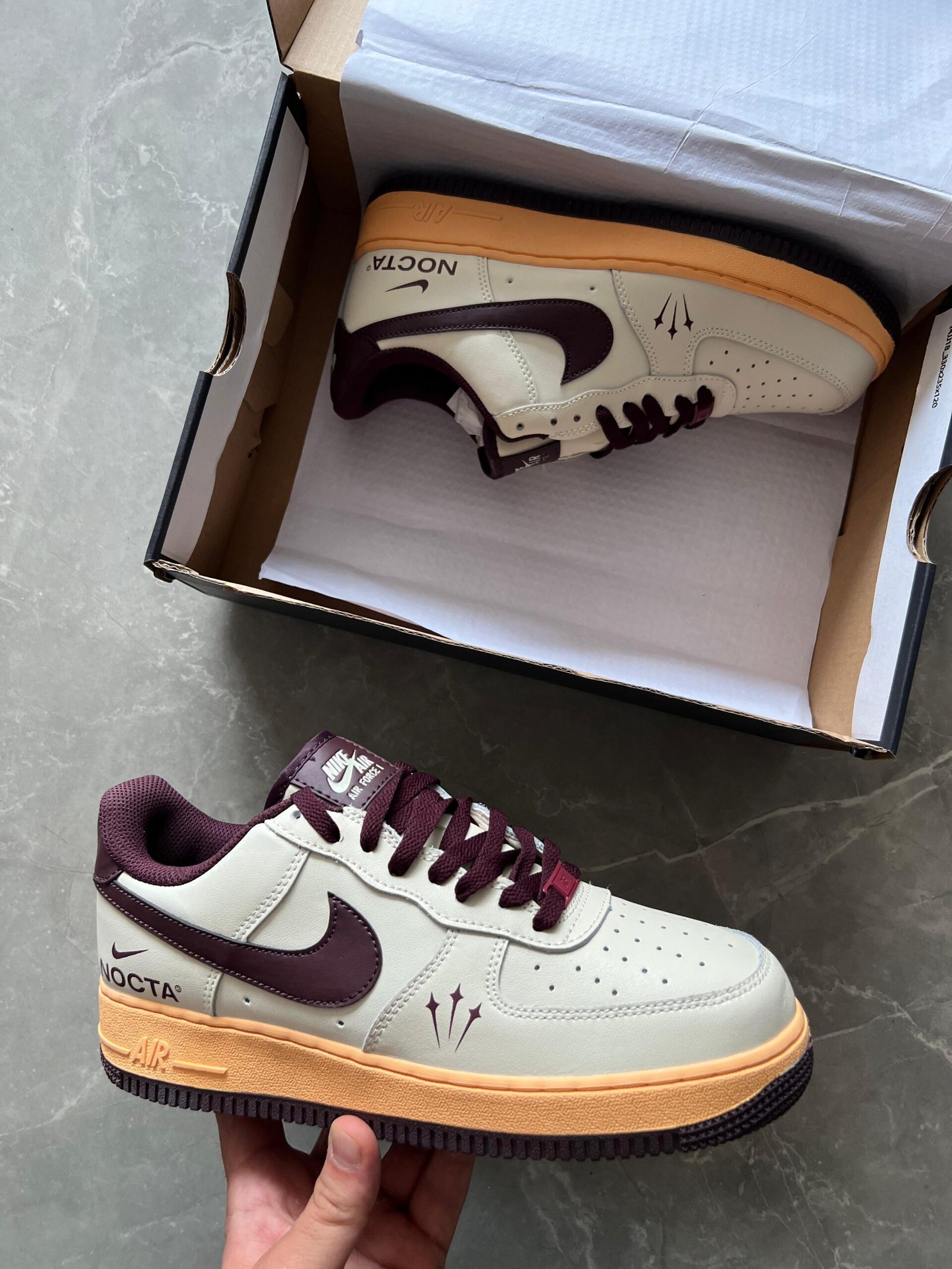 Airforce One Nocta Dark Red Sneakers