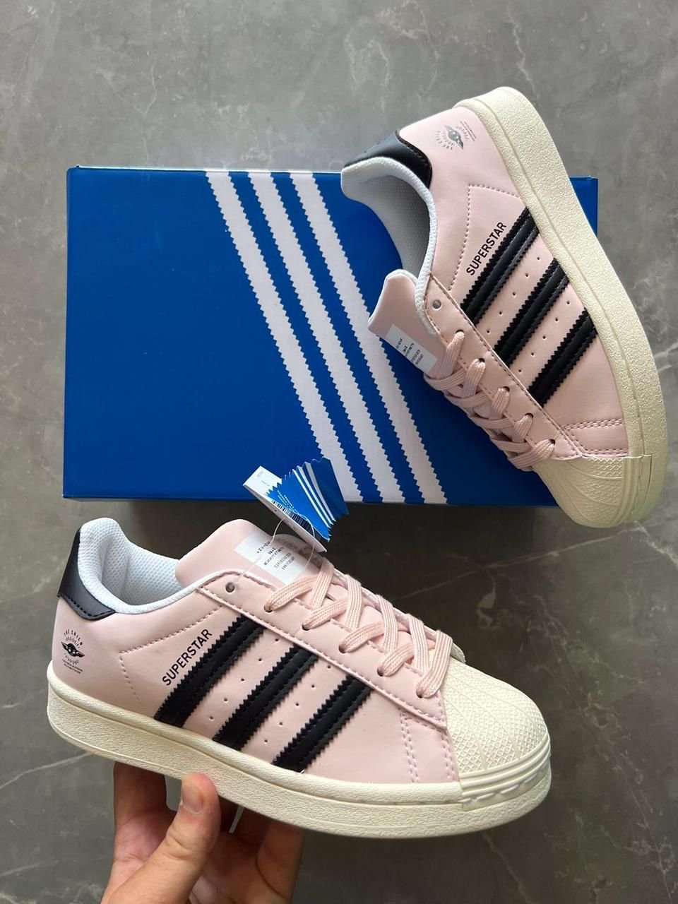 Superstar Baby Pink Sneakers For Girls