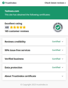 7AShoes Certificate