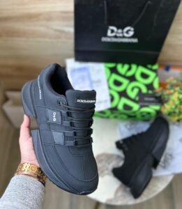 Black Synthetic Laceup Sneakers For Boys