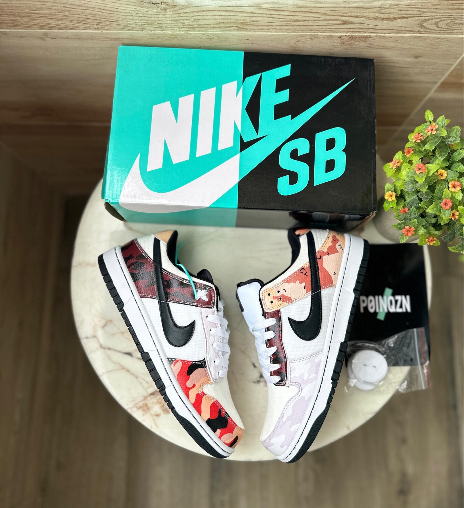 SB Dunk Multi Camo Sneaker For Boys