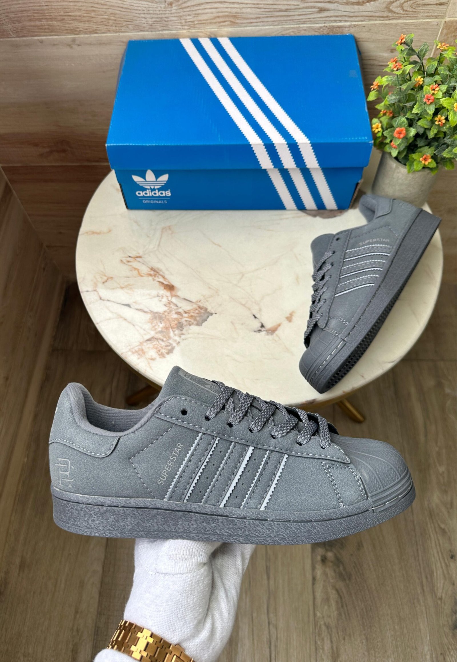 Superstar Grey Undefeated Sneakers For Boys