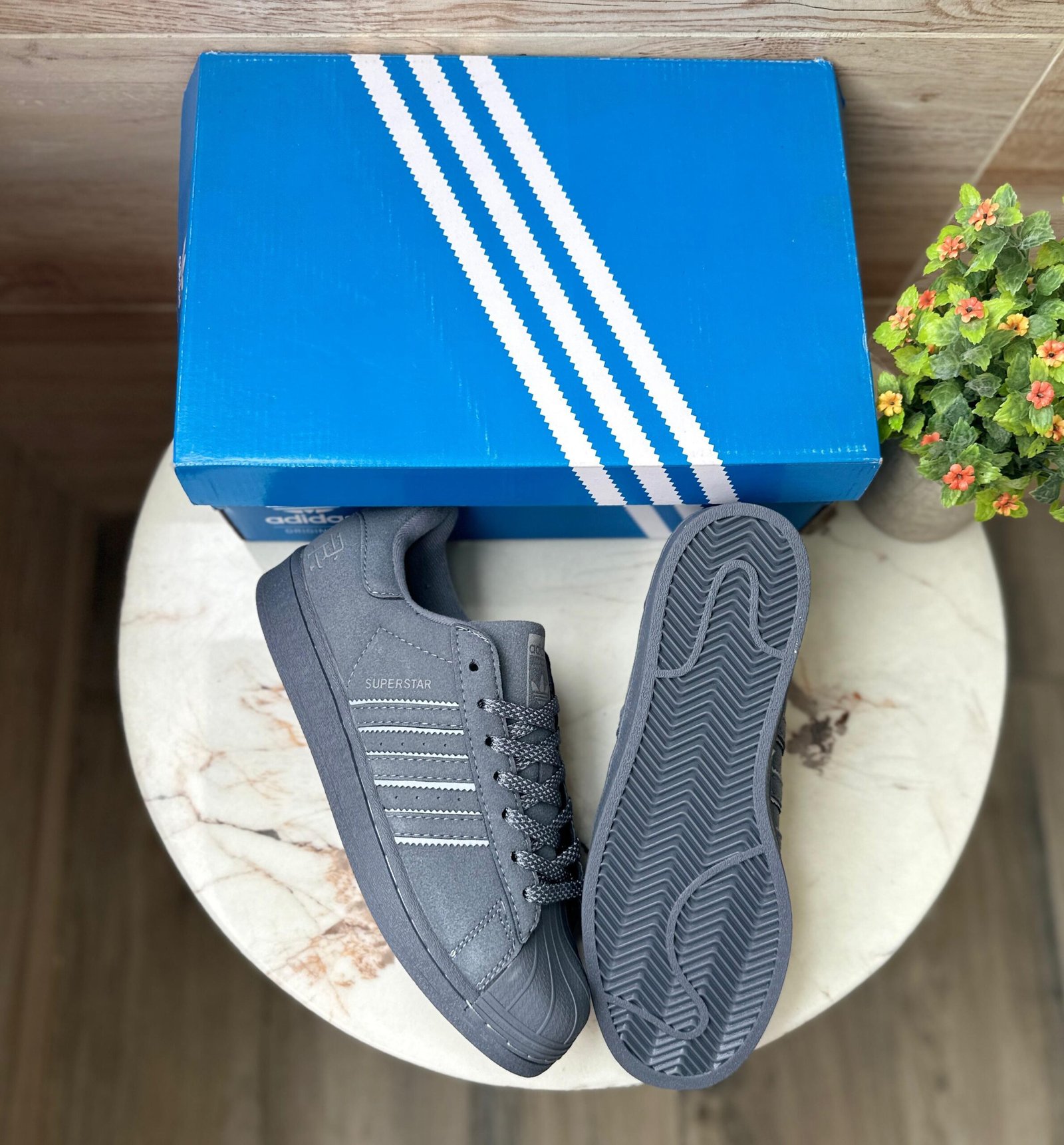 Superstar Grey Undefeated Sneakers For Boys