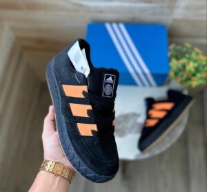 Adimetic Black Orange Shoes For Boys