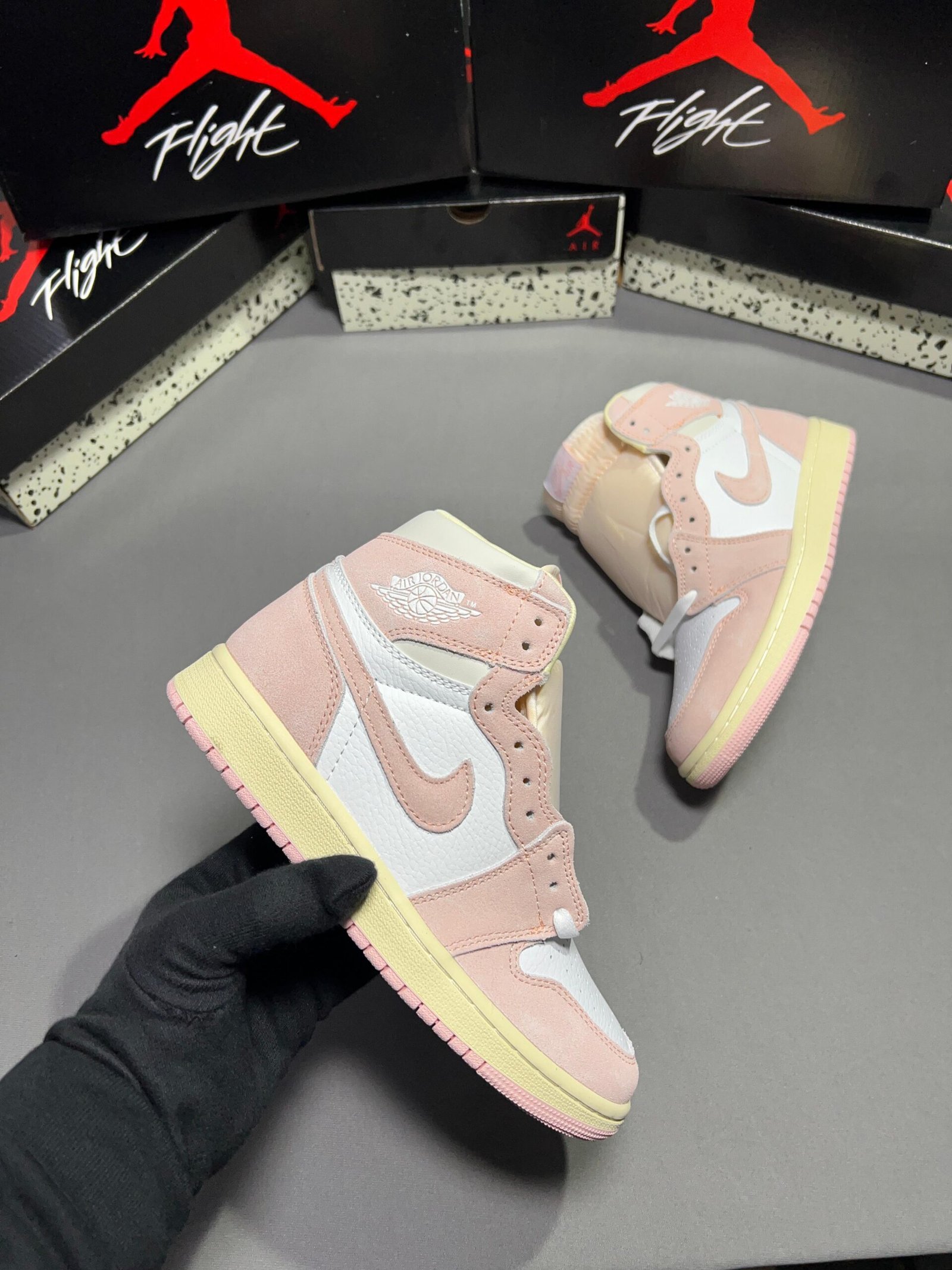 Retro One High Washed Pink Shoes For Girls