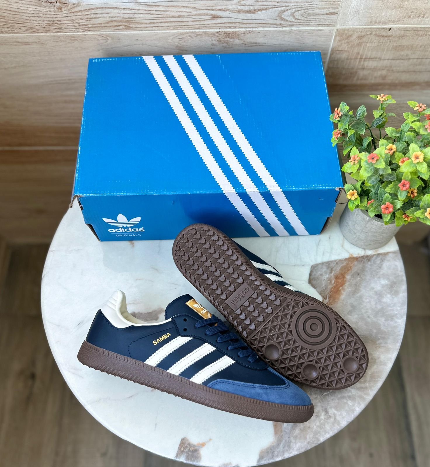 Samba Navy Sneakers For Boys In Stock