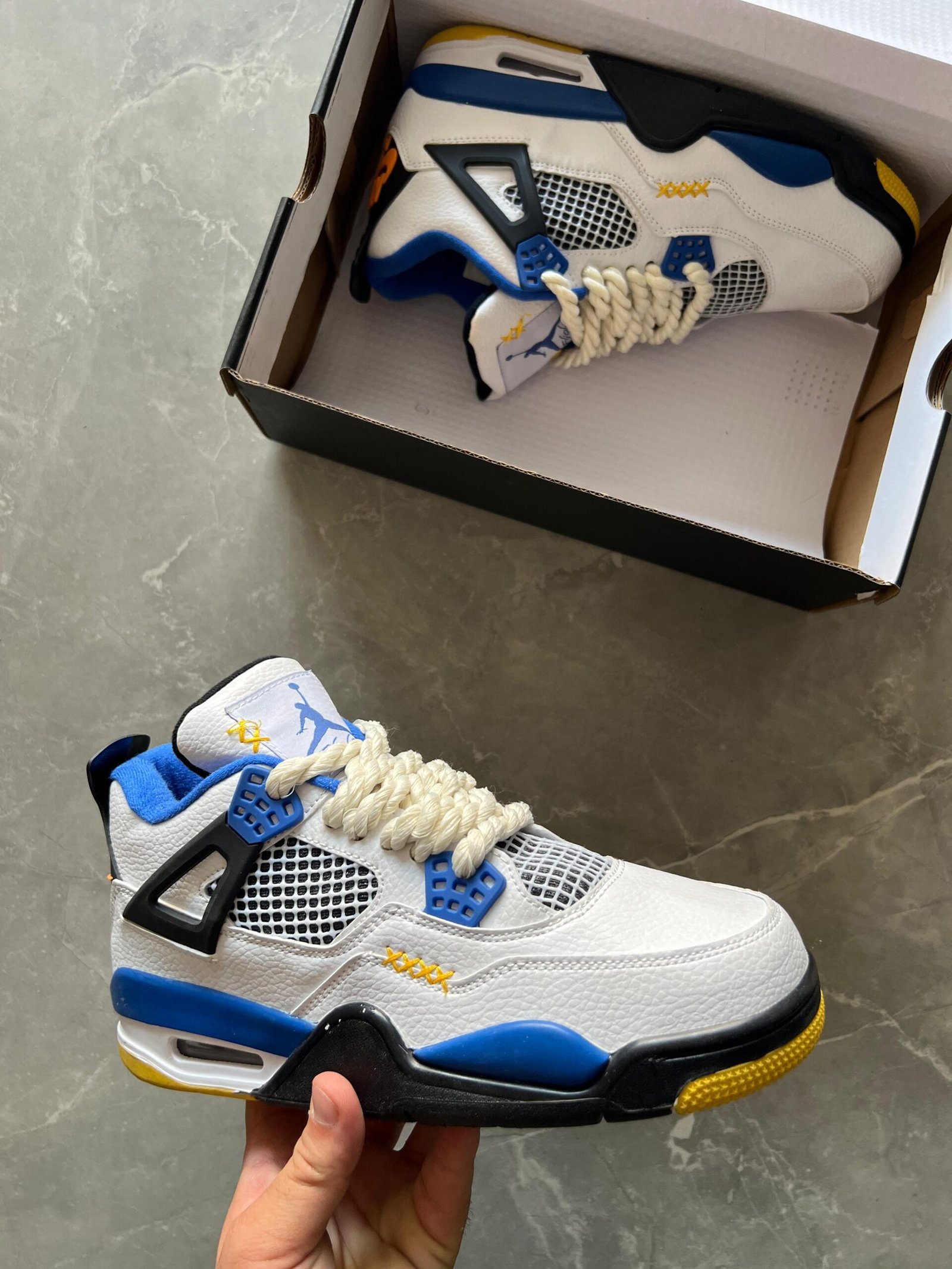 Retro 4 Rope Lace Sneakers For Boys