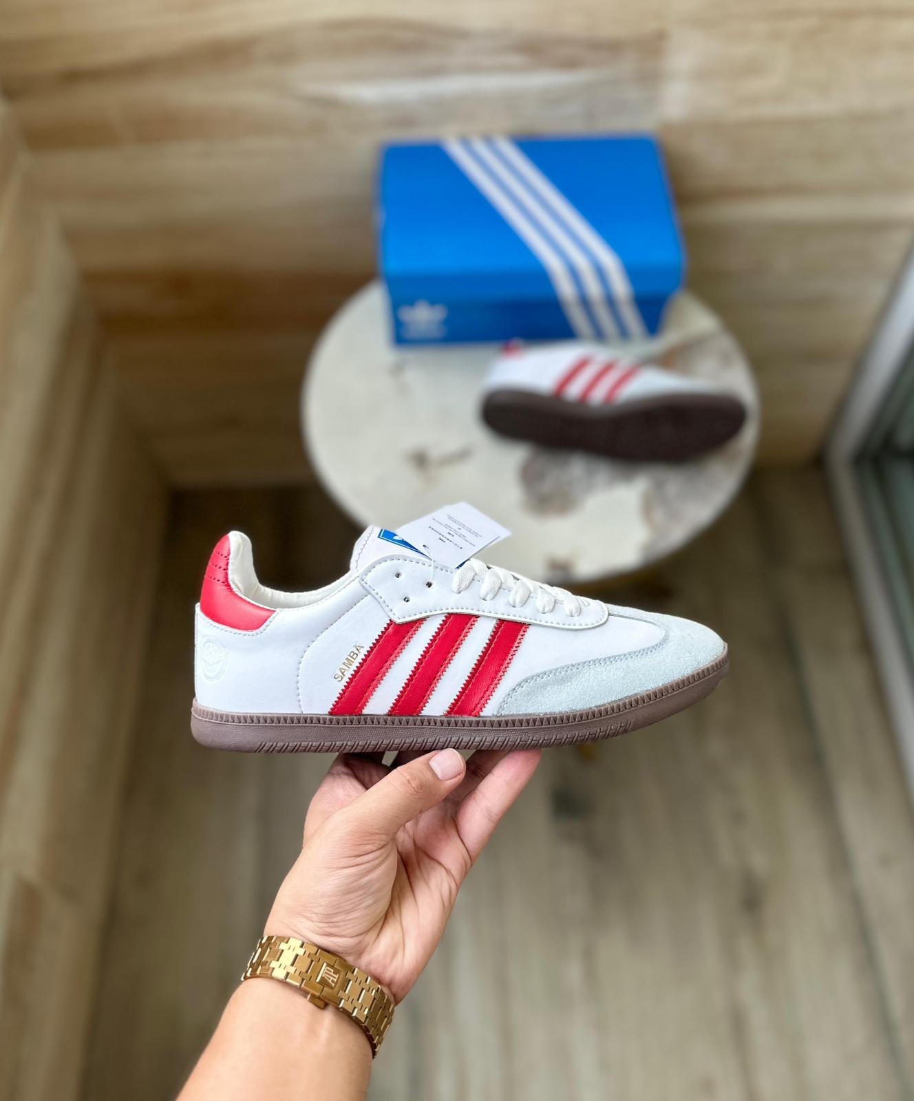 Samba White Red Edtion Sneakers For Boys