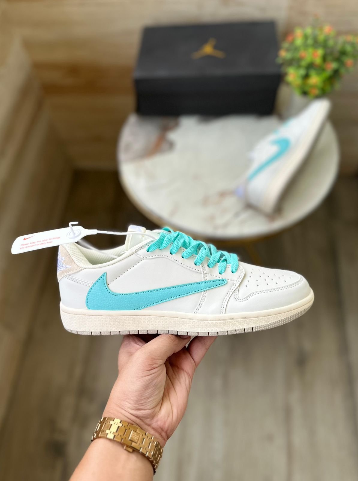 Travis Scott Tiffany Cream Sneakers On Sale (1) Travis Scott Tiffany Cream Sneakers On Sale