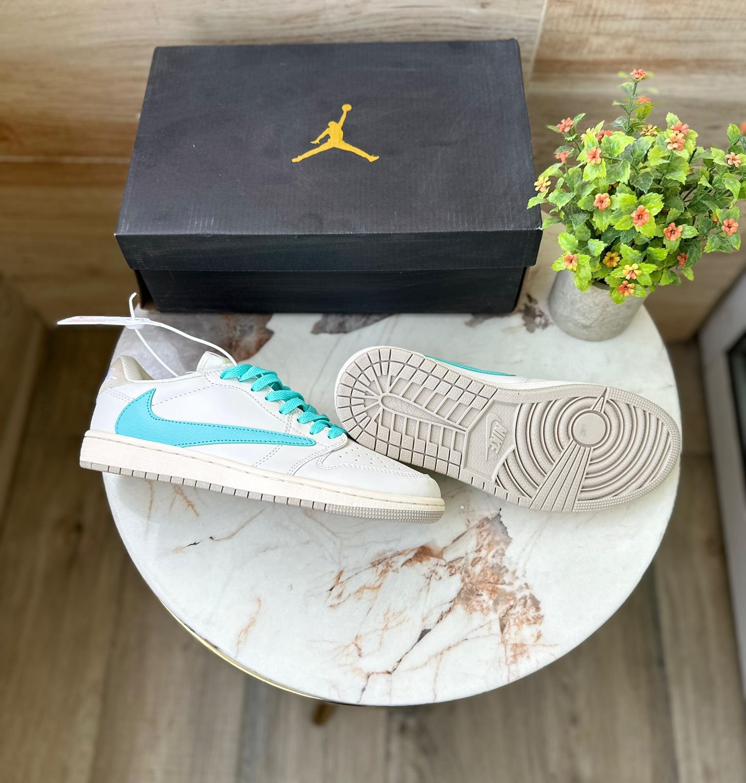 Travis Scott Tiffany Cream Sneakers On Sale (2) Travis Scott Tiffany Cream Sneakers On Sale