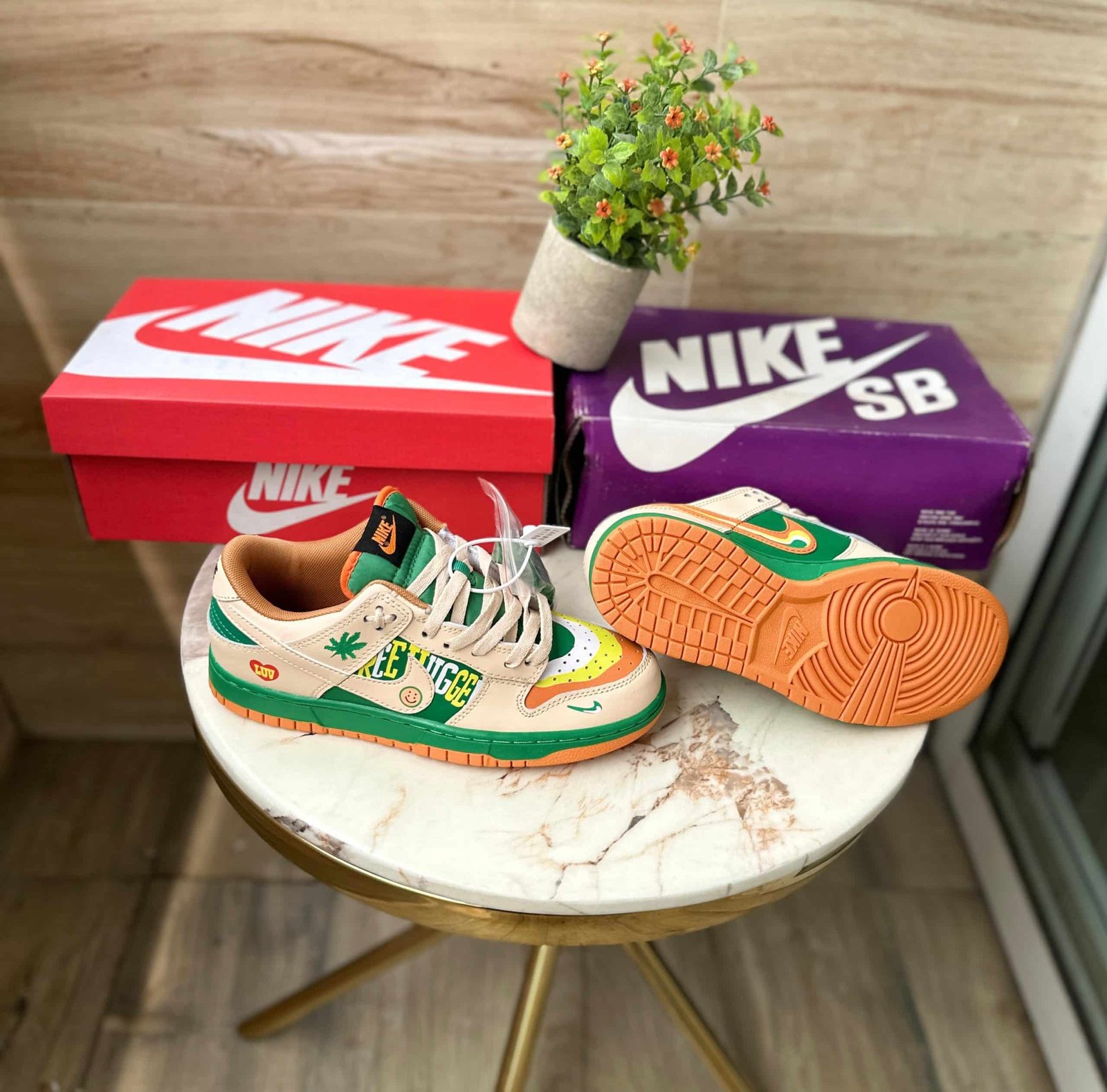 SB Dunk Stussy Luv Free Hugs Shoes