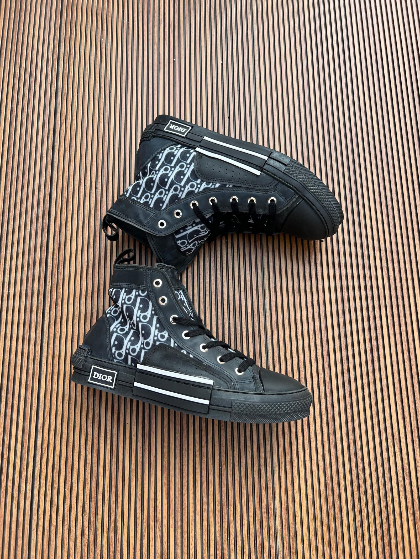 B23 High Black White Pattern Sneakers (4) B23 High Black White Pattern Sneakers (4)