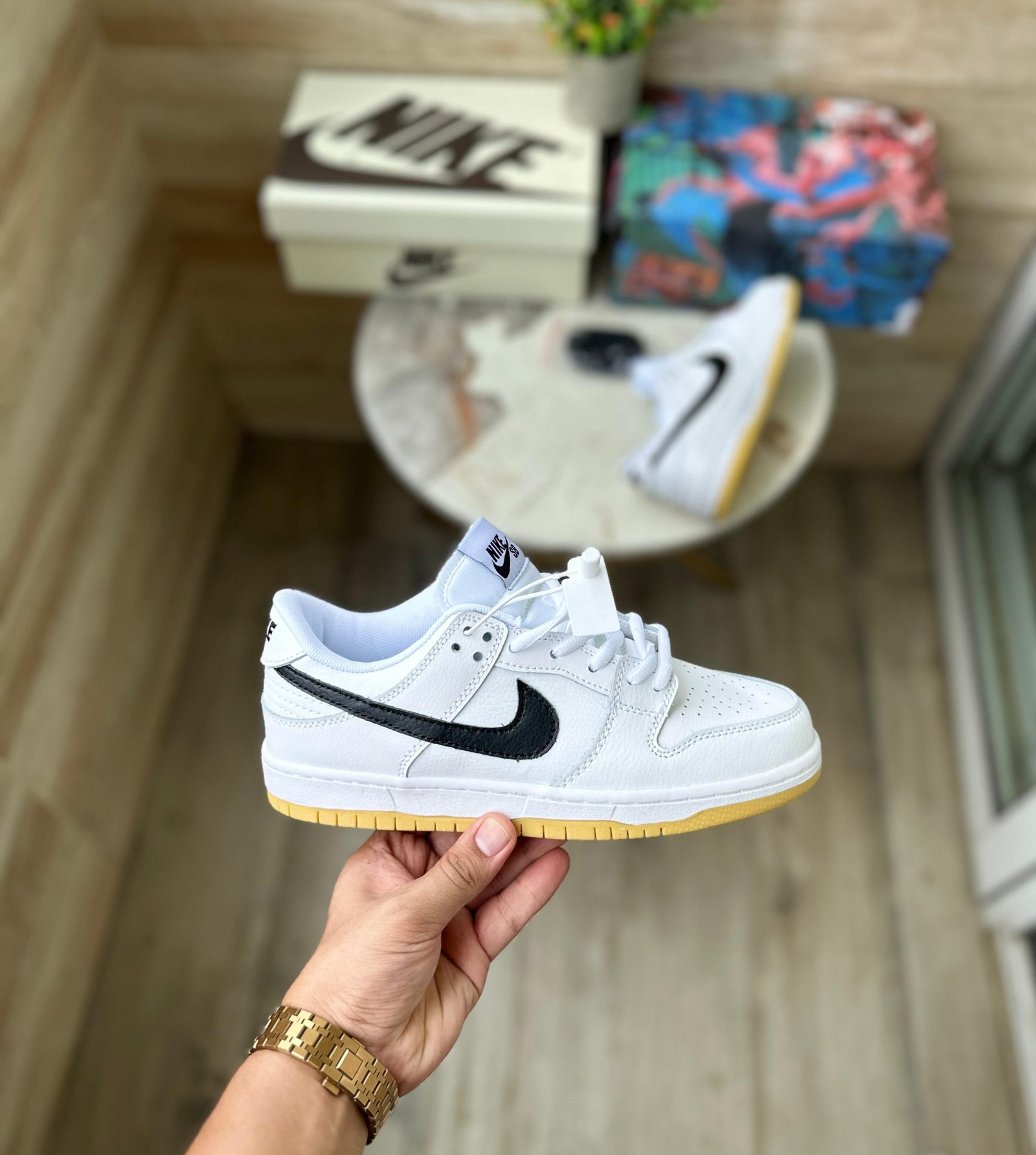 SB Dunk White Gum Shoes On Sale
