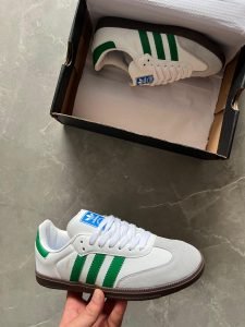 Samba Green Sneakers Full Leather On Sales