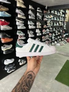 Superstar Green Shoes Full Leather On Sale