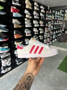 Superstar Red Leather Shoes on Sale - Limited Time Offer!