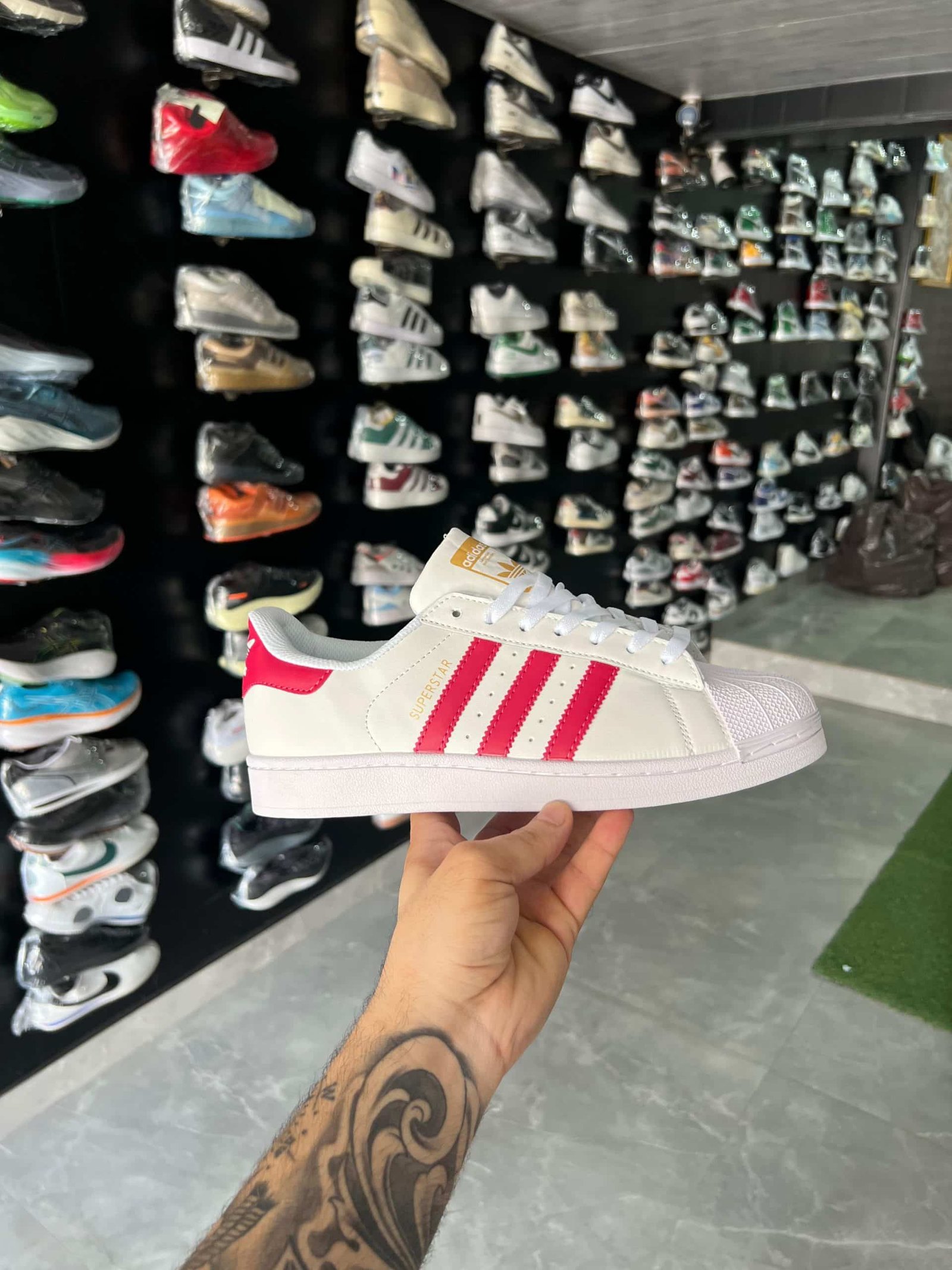 Superstar Red Leather Shoes on Sale - Limited Time Offer! (2) Superstar Red Leather Shoes on Sale - Limited Time Offer!