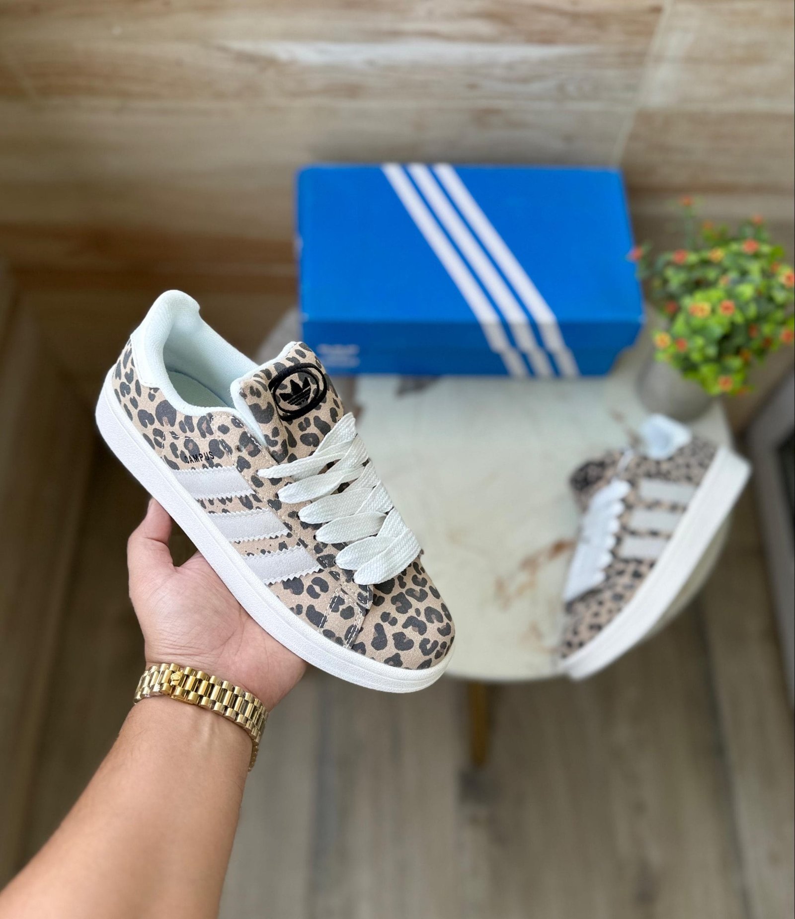 Campus 00s Leopard Print Shoes For Girls 2 Colors