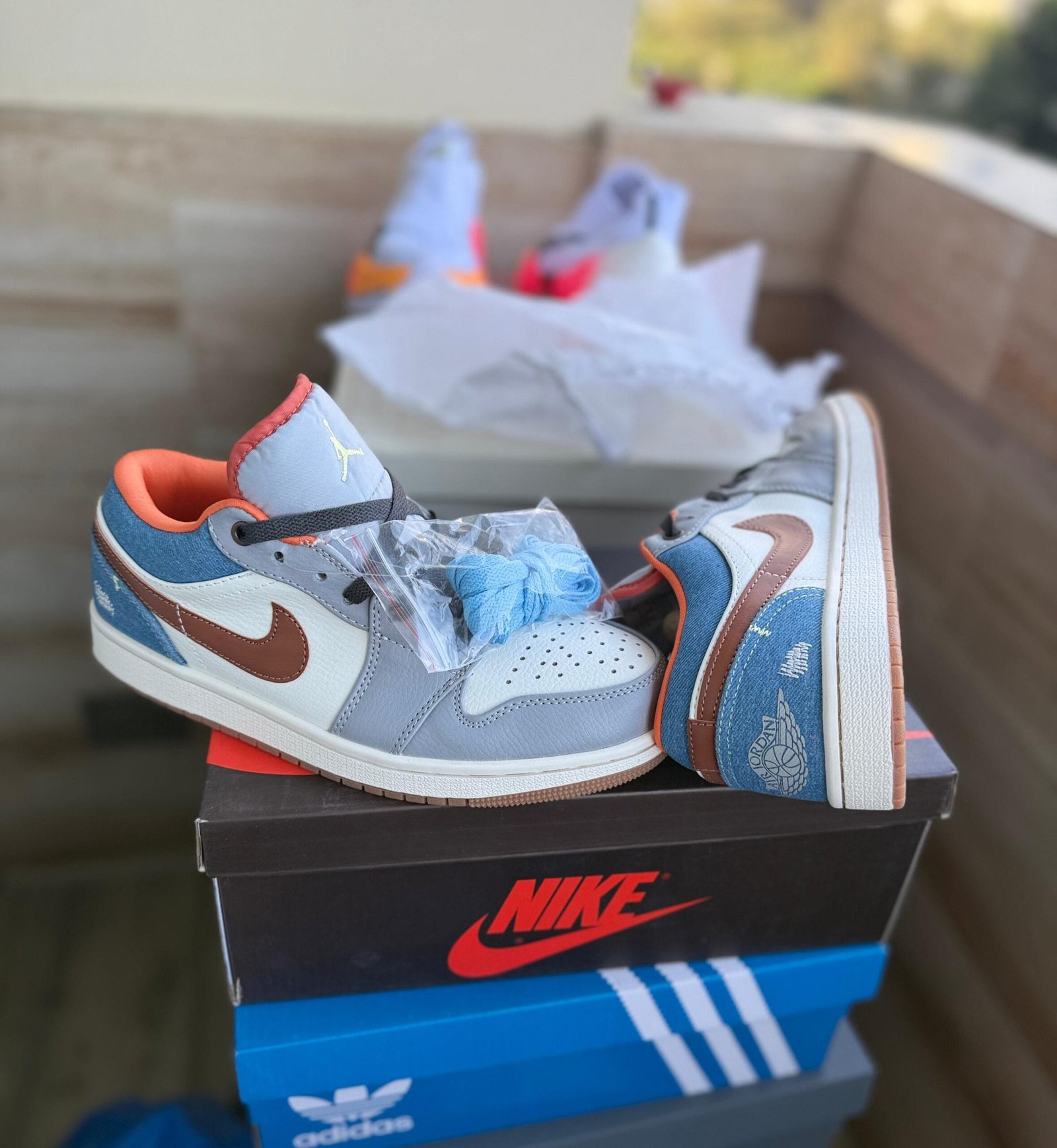 Cut Phantom Denim Sneakers For Boys