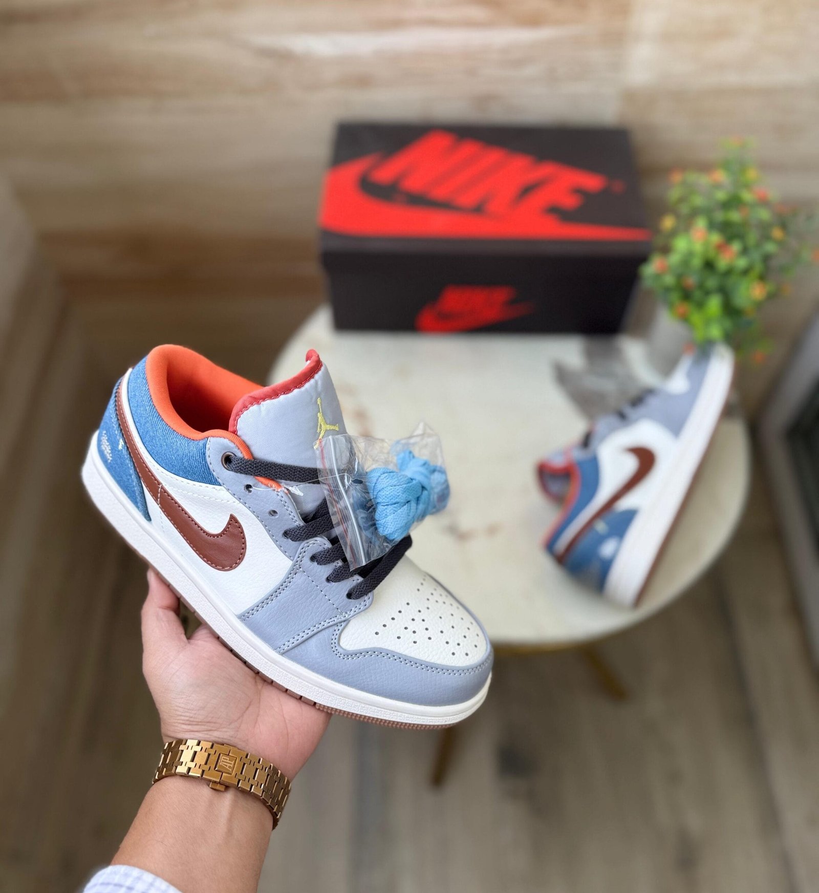 Cut Phantom Denim Sneakers For Boys