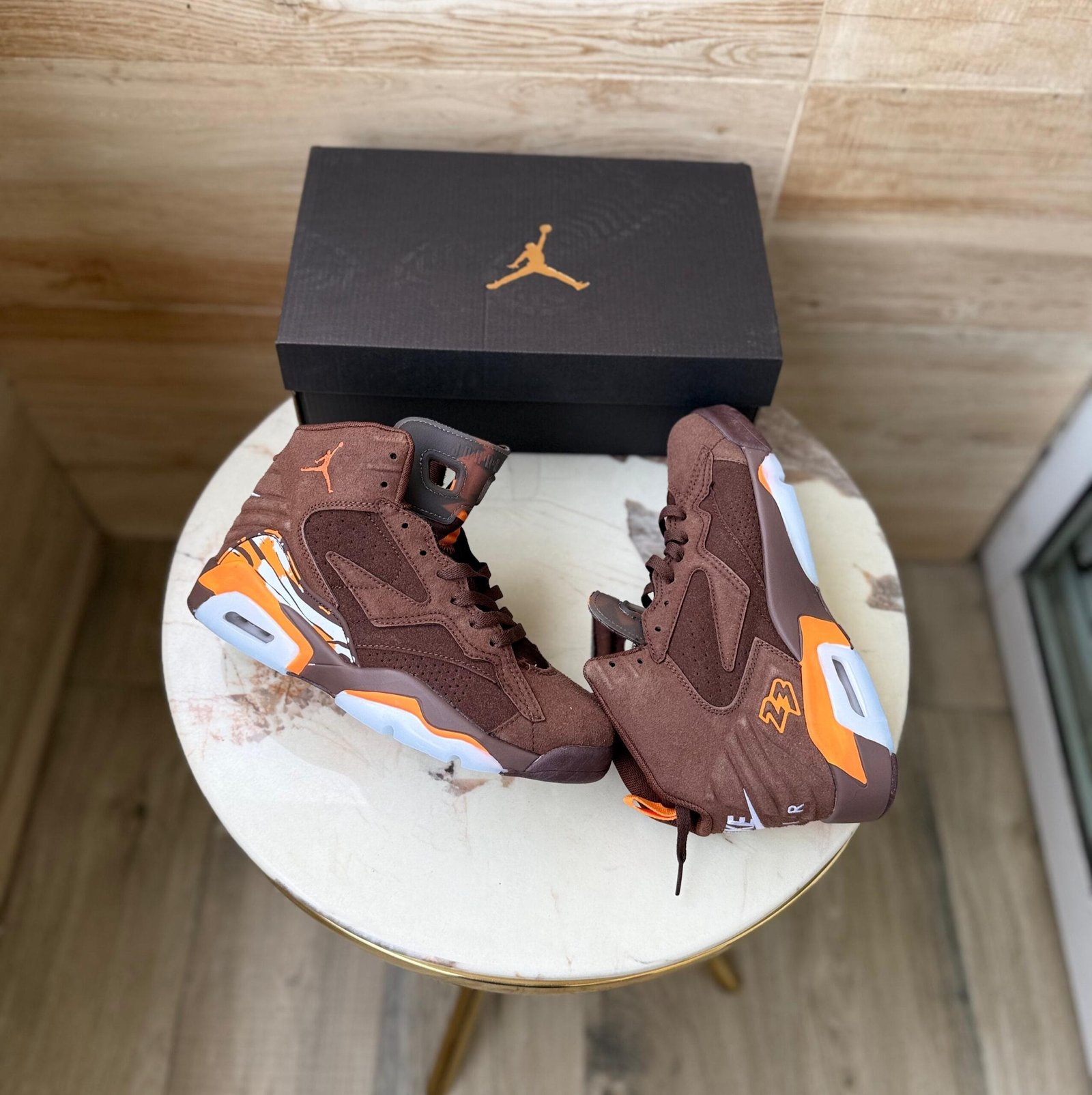Jumpman Mvp Brown Orange Sneakers