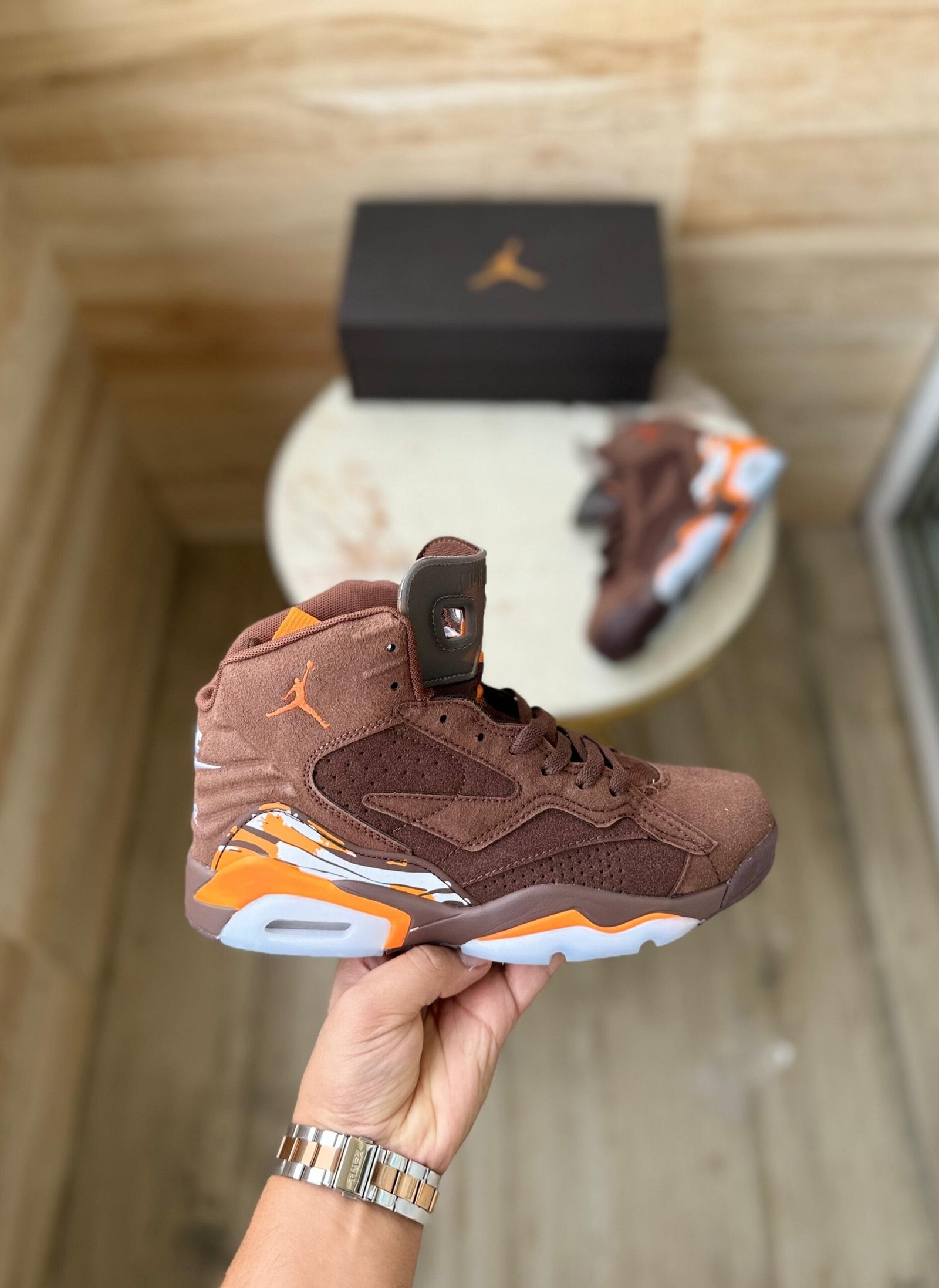 Jumpman Mvp Brown Orange Sneakers