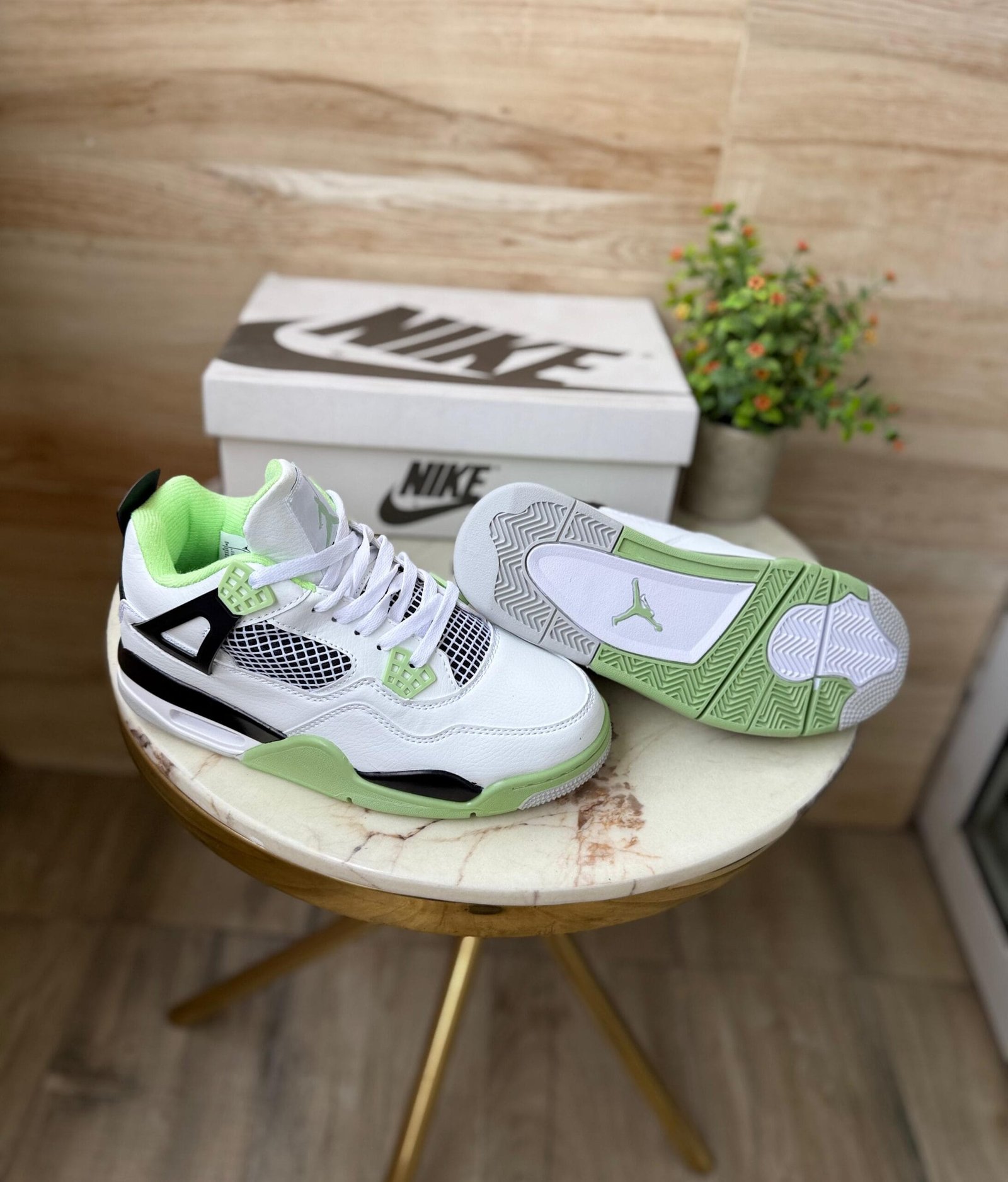 Oil Aura Seafoam Retro 4 Sneakers In Stock Oil Aura Seafoam Retro 4 Sneakers In Stock