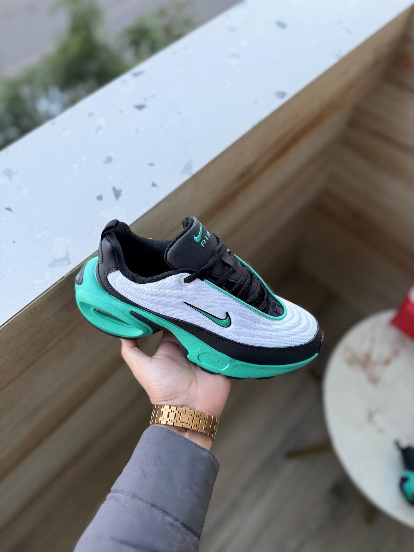 Portal Trainers Airmax Sneakers White Blue (2) Portal Trainers Airmax Sneakers White Blue