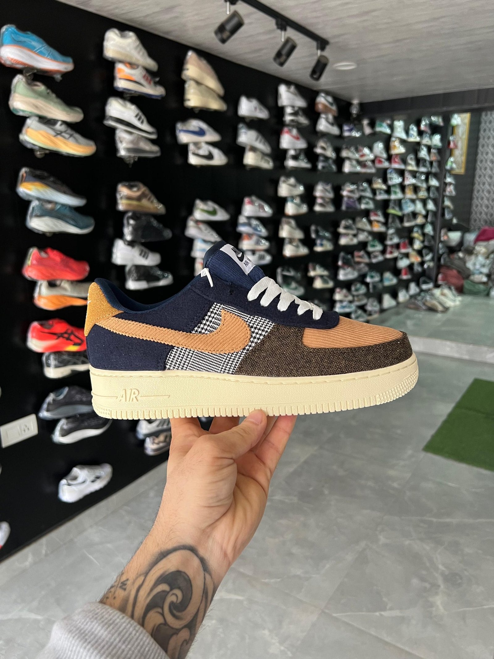 Premium Tweed Corduroy Airforce Sneakers