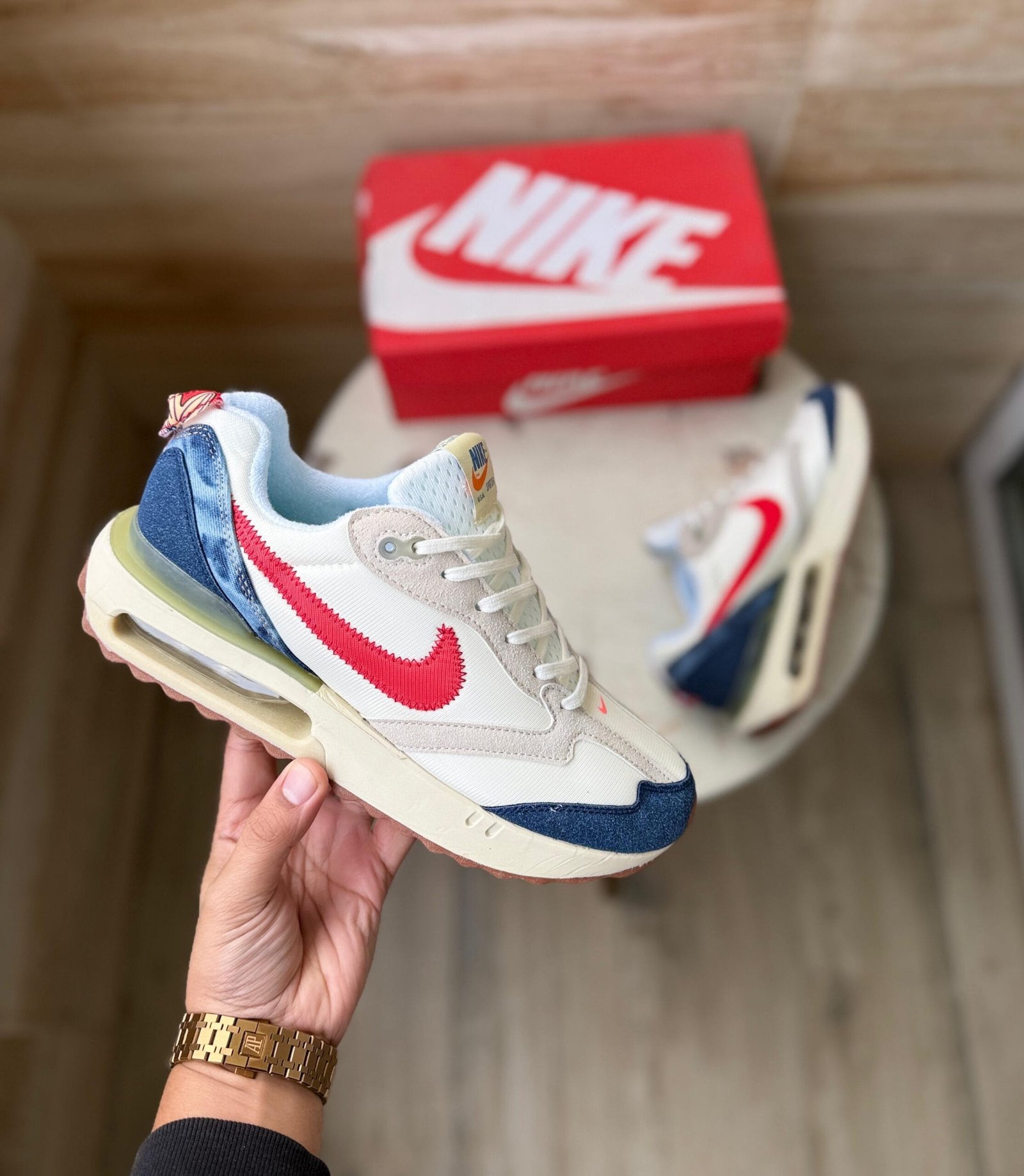 Airmax 1 Se Dawn White Red Sneakers On Sale