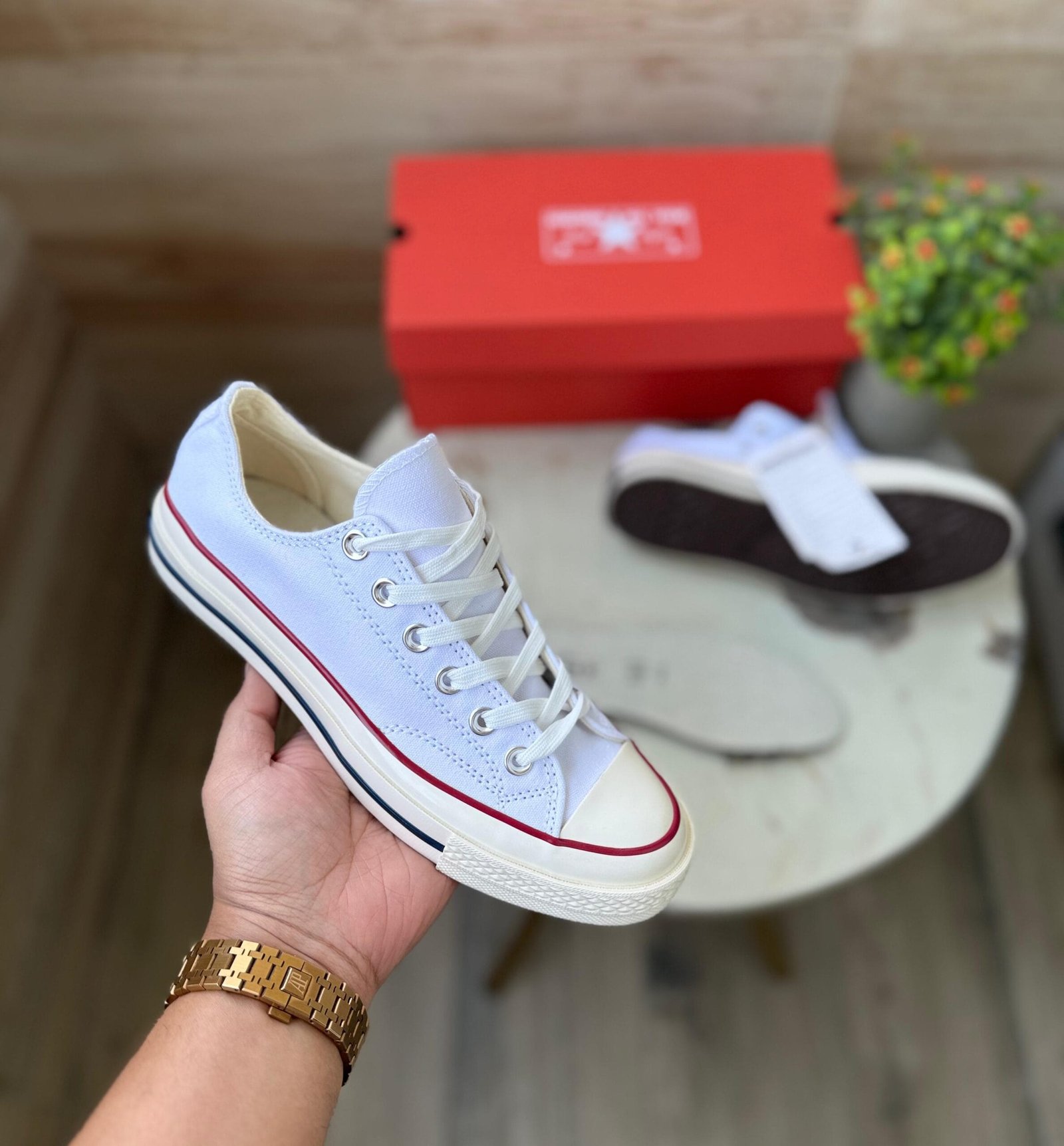 Chuck Taylor 70 Low White Sneakers (1) Chuck Taylor 70 Low White Sneakers