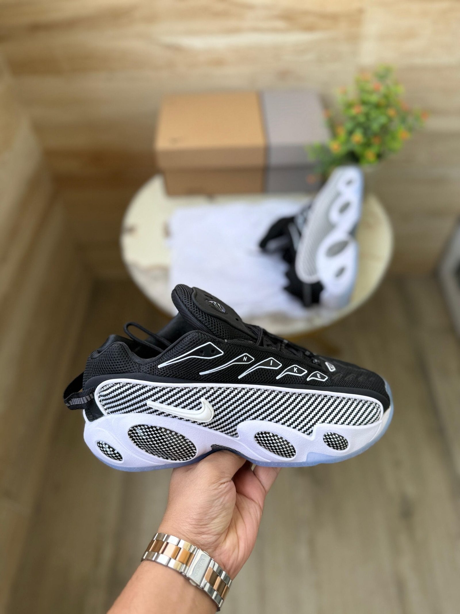 Nocta Glide White Black Grey Sneakers