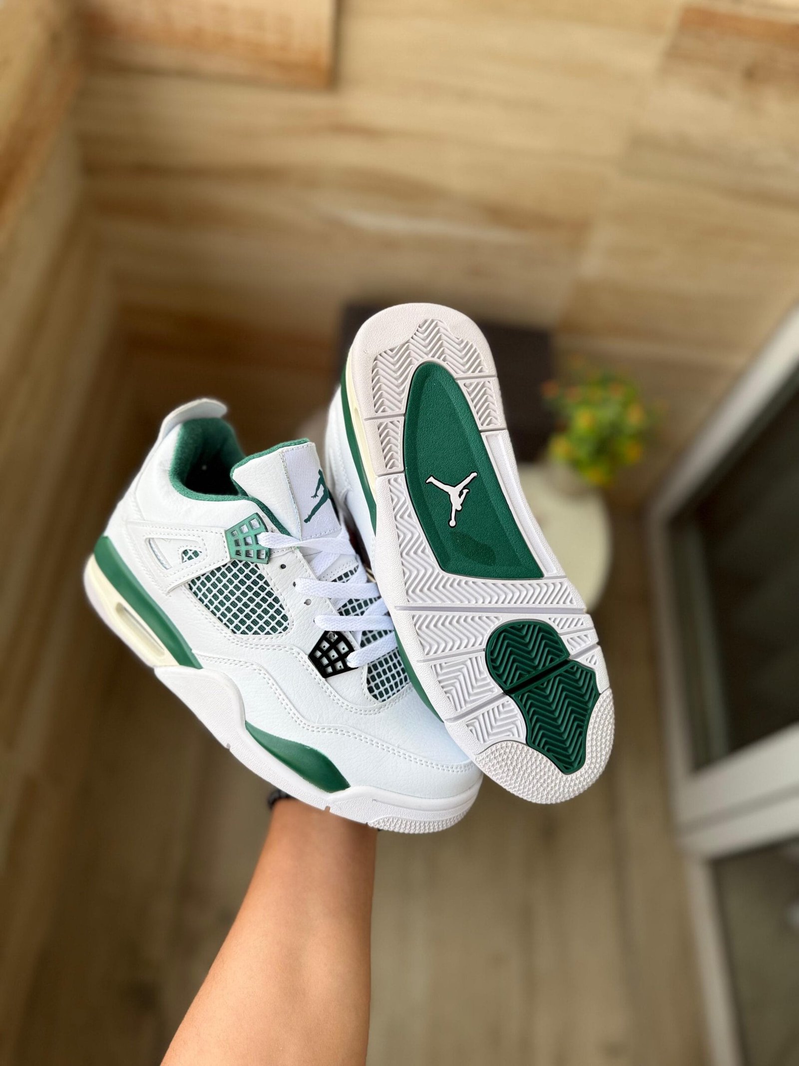 Retro 4 Oxidised Green Sneakers On Sale