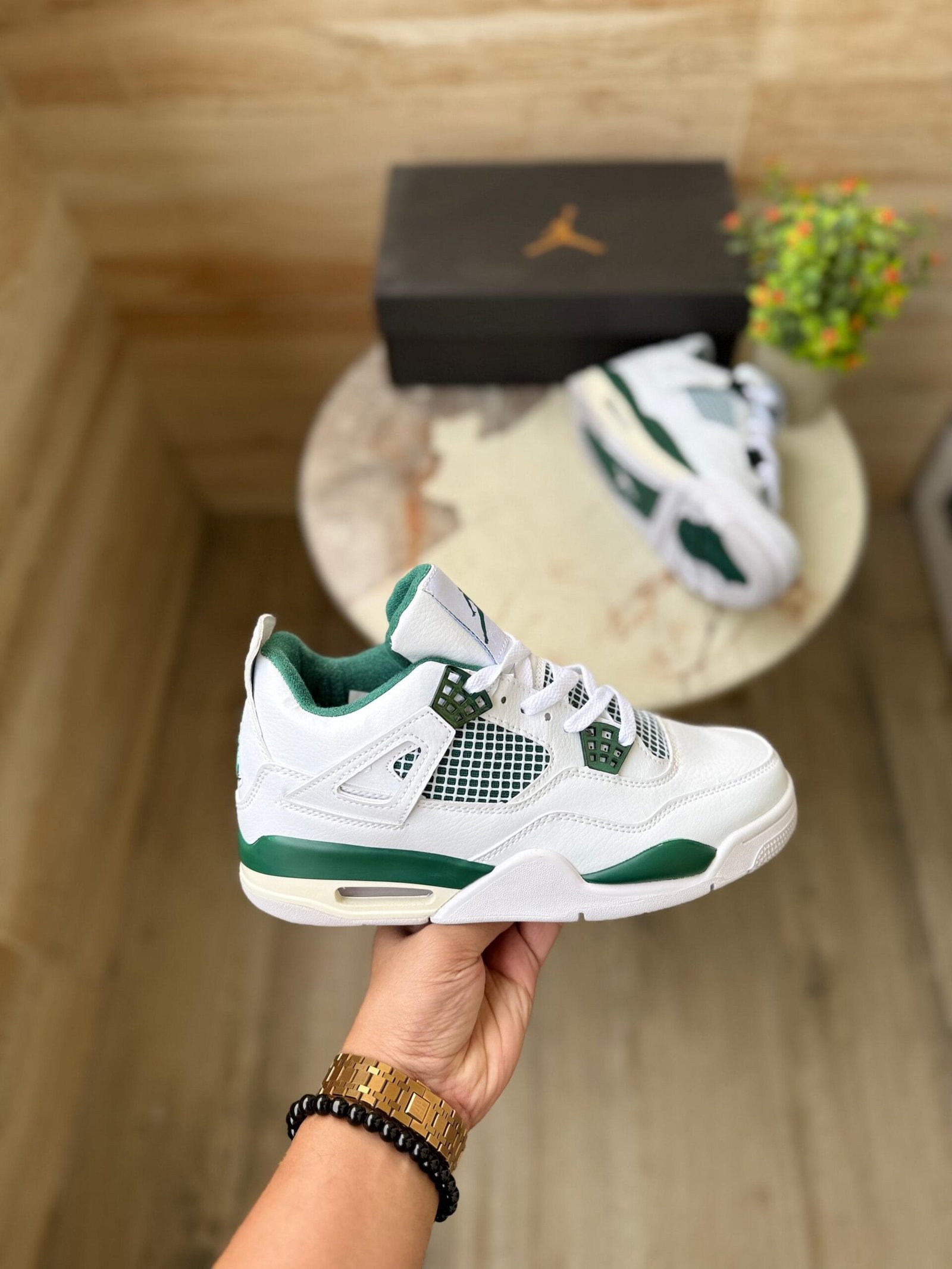 Retro 4 Oxidised Green Sneakers On Sale