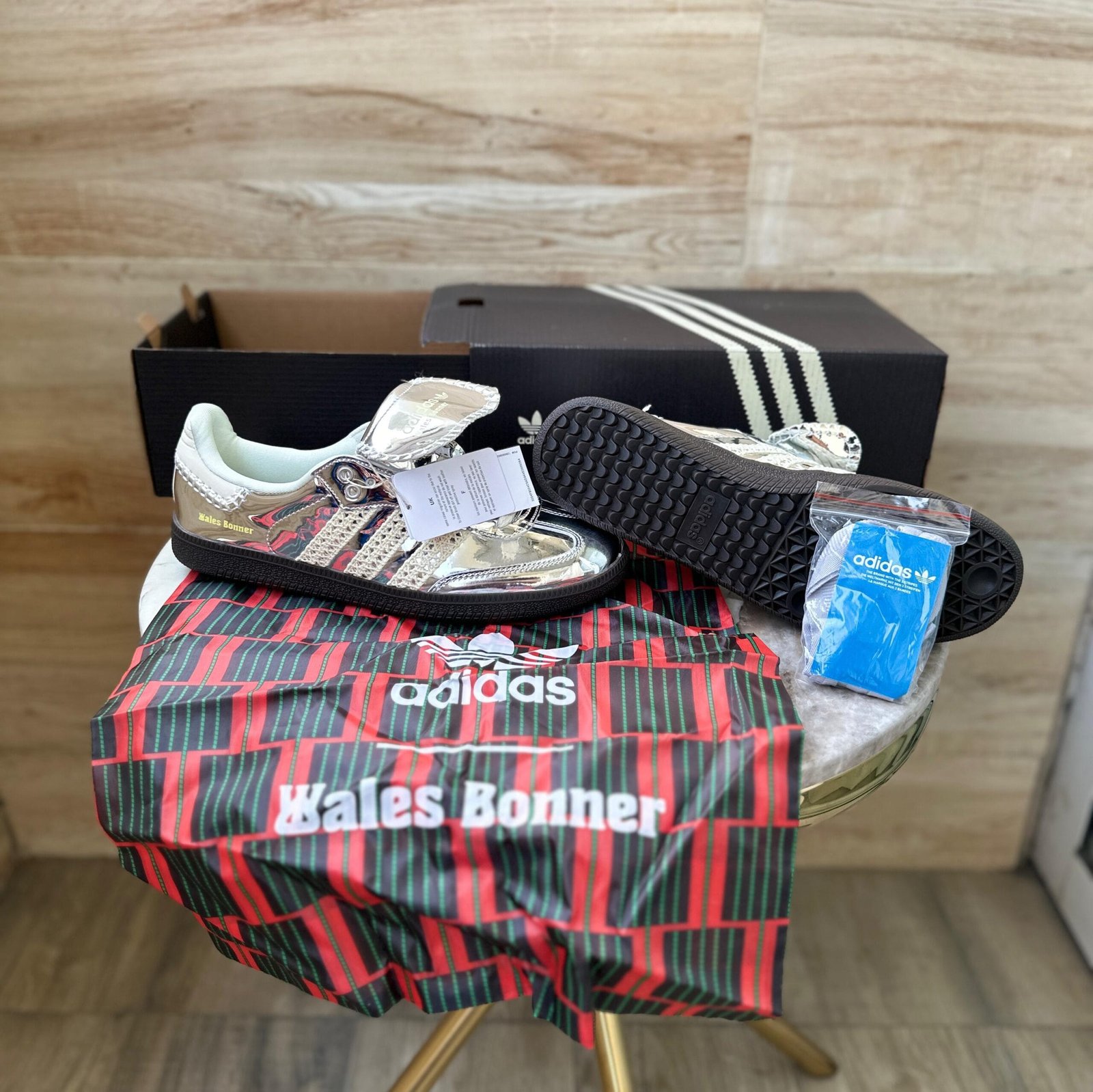 Samba X Wales Boner Silver Sneakers On Sale Samba X Wales Boner Silver Sneakers On Sale