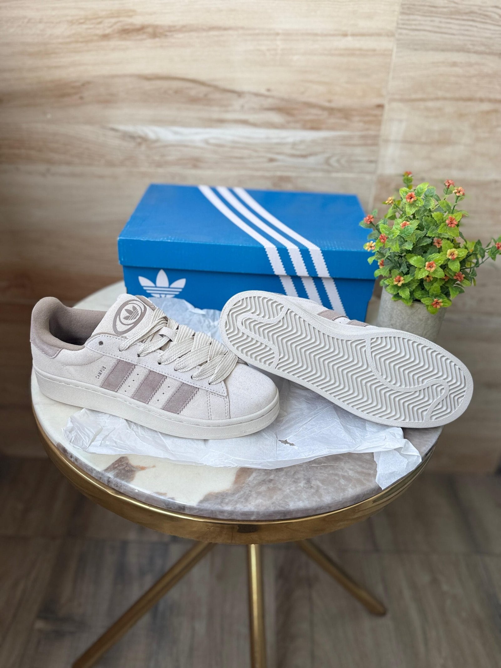 Campus Chalk White Sneakers For Girls