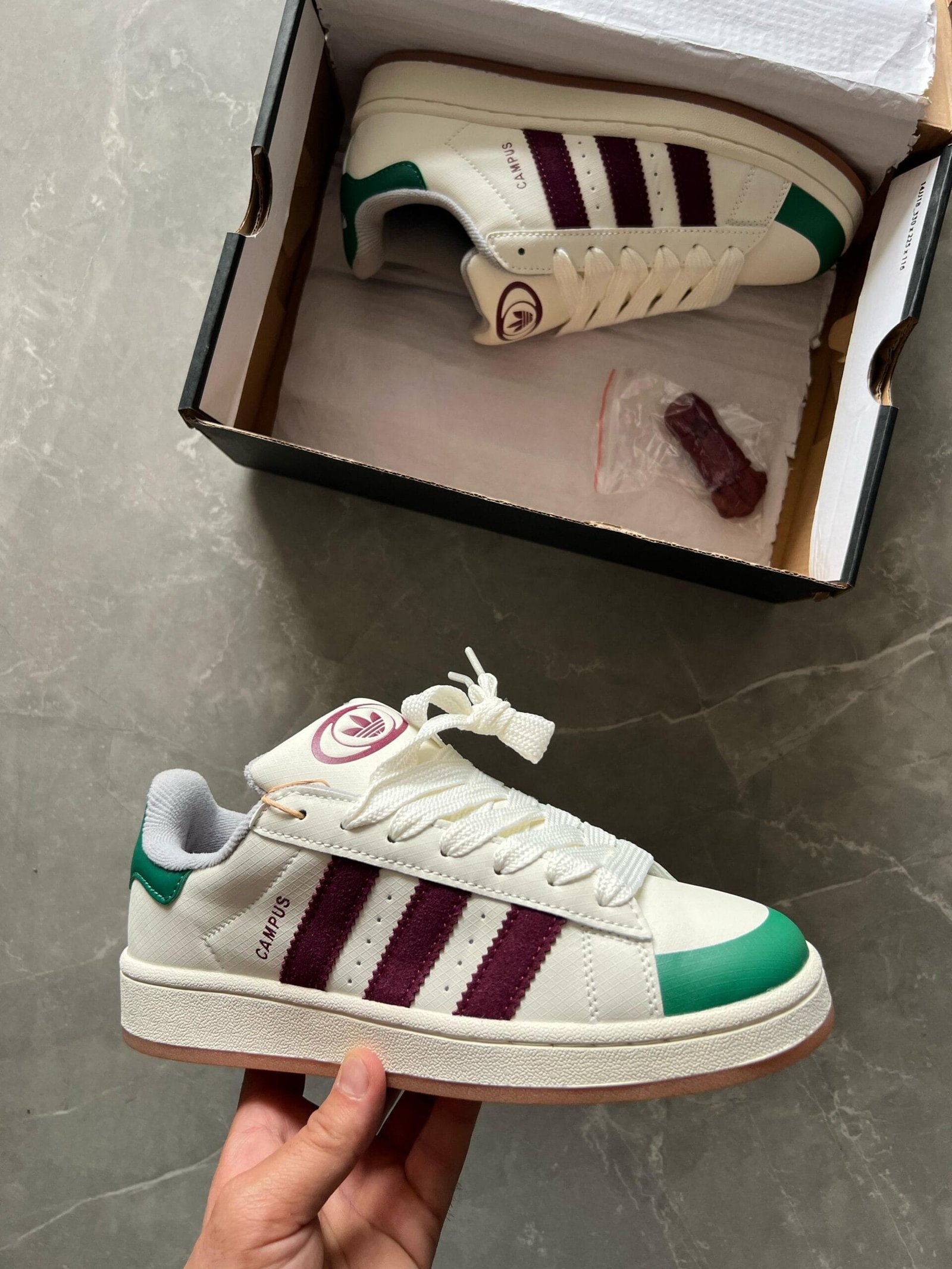 Brown Beige Campus Sneakers On Sale