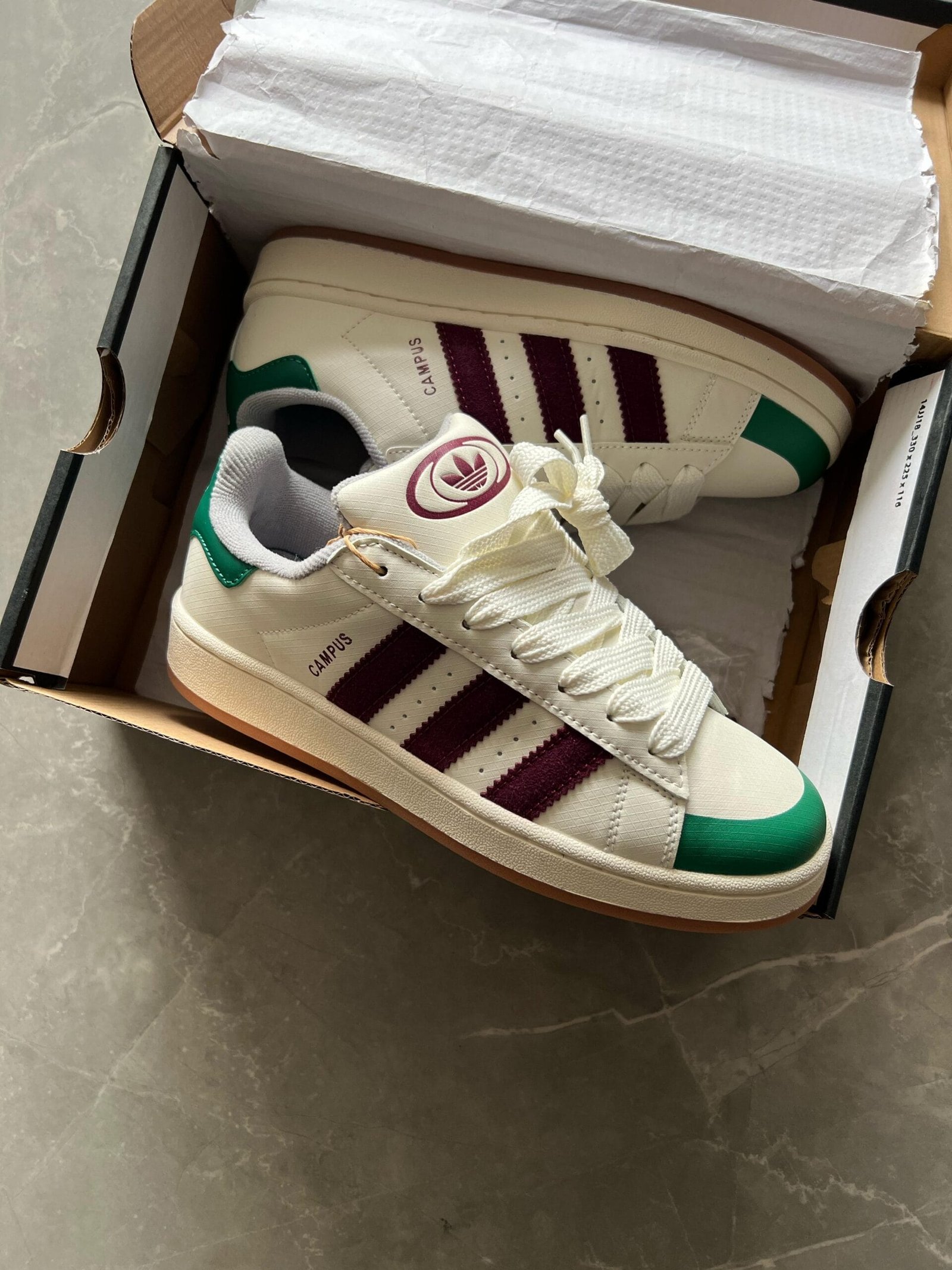 Brown Beige Campus Sneakers On Sale