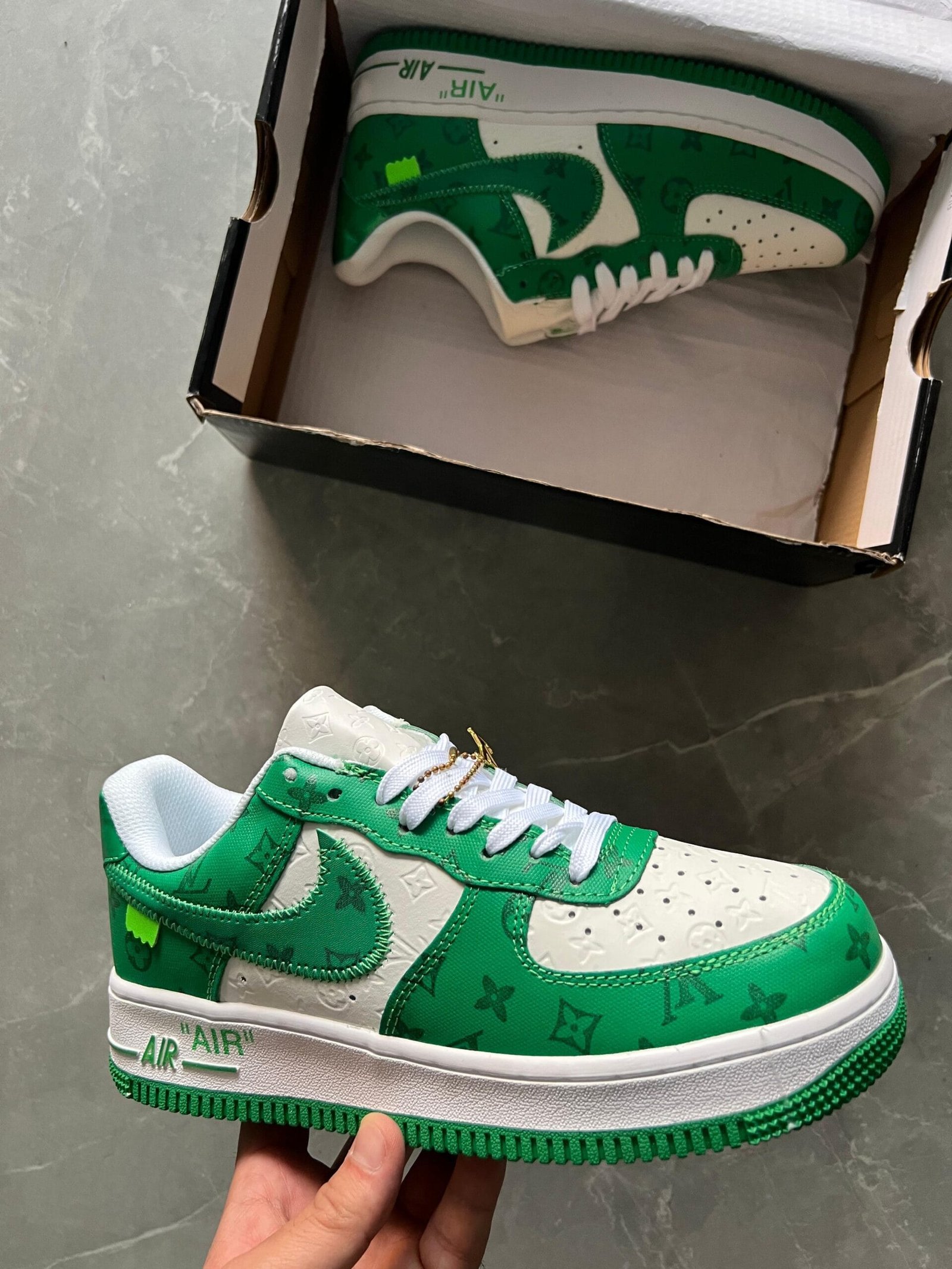 Imported Airforce Green Dual Brand Sneakers (1)