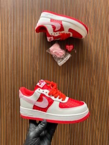 Airforce One Red White Sneakers For Girls (1)