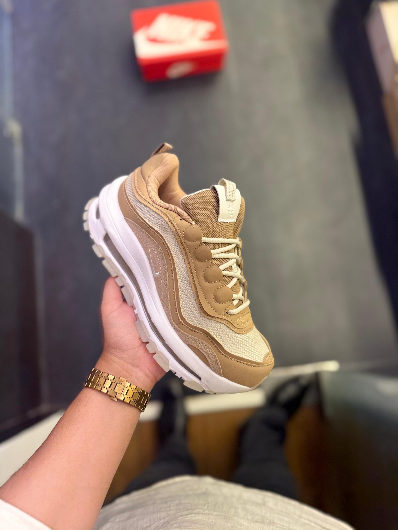 Airmax 97 Futura Beige Sneakers In Stock (1)