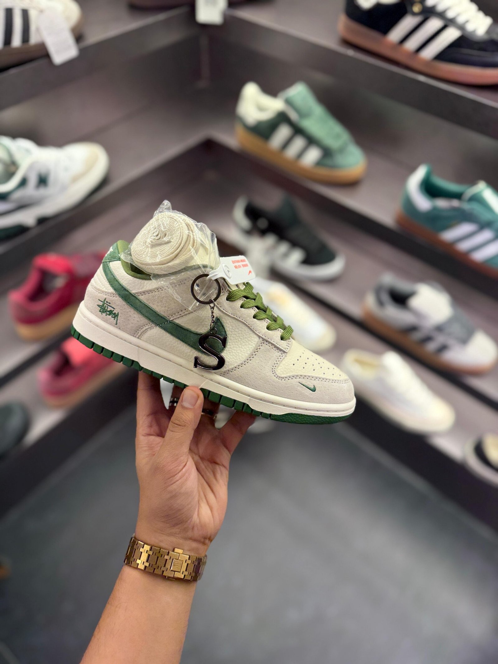 Dunk Stussy Green Sneakers On Sale (4)