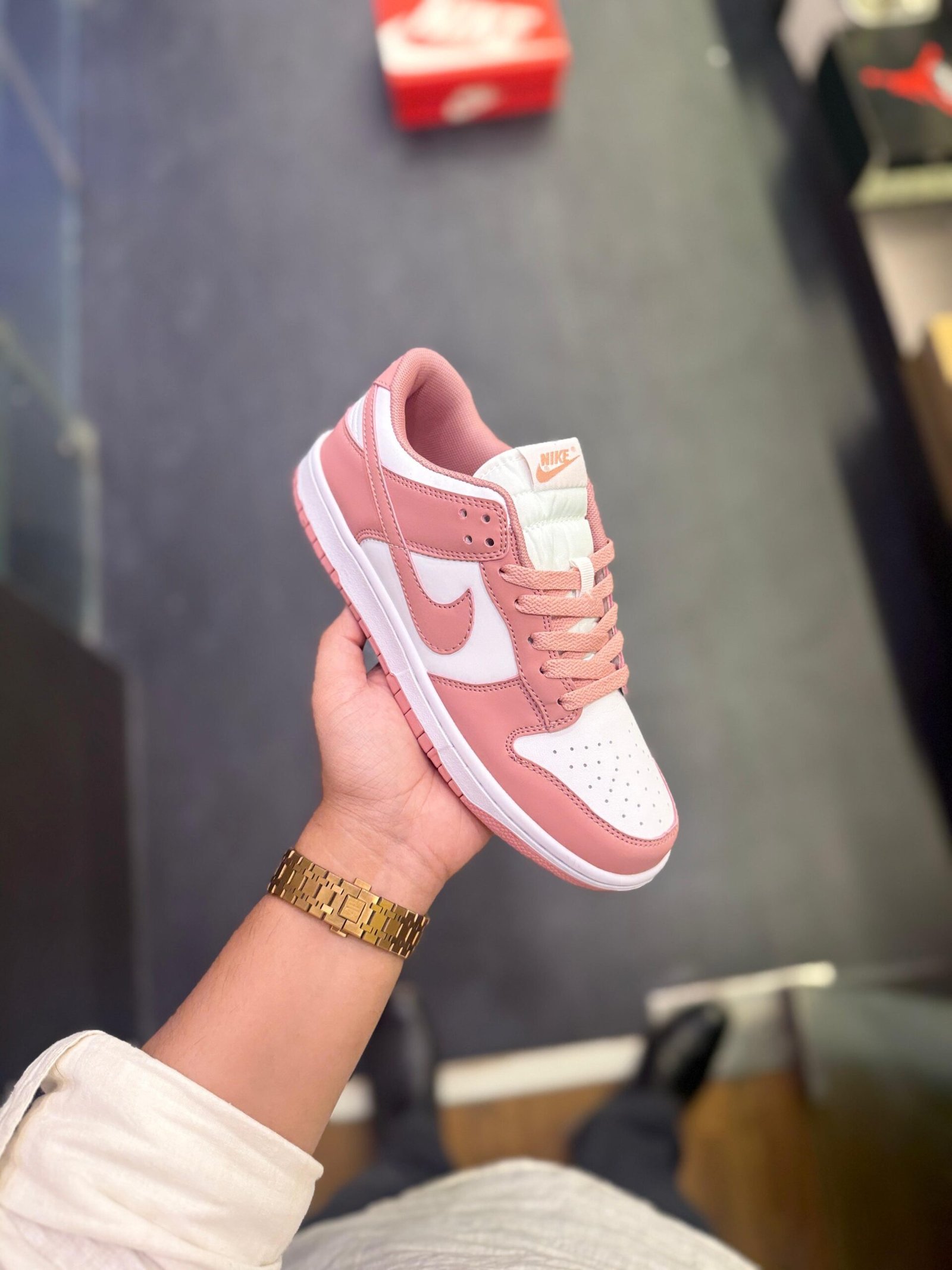 Dunk Whisker Rose Pink Sneakers For Girls (4) Dunk Whisker Rose Pink Sneakers For Girls (4)